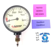 Aeris 5500 PSI Scuba Dive Pressure Gauge SPG Fits Oceanic, Sherwood Genesis 5000