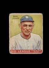 1933 Goudey Big League Chewing Gum R319 Sam Jones #81 Poor/Fair Condition