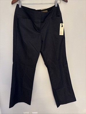 Vintage Y2K Express Editor Pants Womens Size 6 Short Low Rise Dark Denim Flare