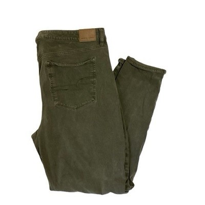 American Eagle Outfitters Green Super Hi-Rise Jegging Next Level Stretch 14