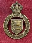 Genuine WW1 Essex National Reserve Brass Badge w/lugs
