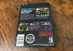 3-screw Donkey Kong Jr complete in box nintendo nes non-hangtab RARE GREAT SHAPE