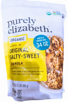 Purely Elizabeth Organic Original Salty-Sweet Granola 34oz Bag Rec#1 EXP 10/2026