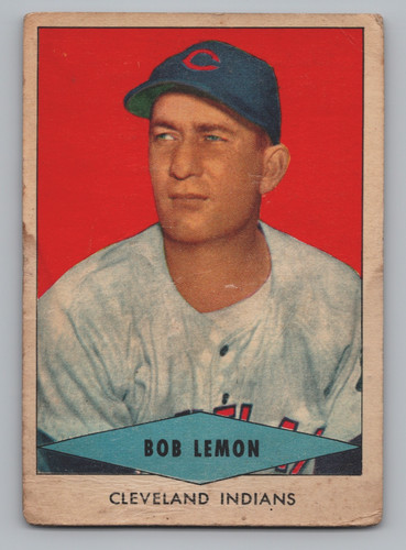 Bob Lemon 1954 Red Heart card