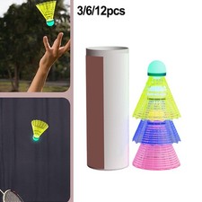3 6 12 Pack Nylon Shuttlecocks with LED Light for Outdoor for Night Sports