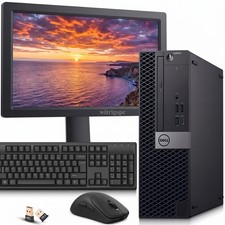 Dell OptiPlex 5070 SFF Intel i5-9th 16GB RAM 512GB SSD 24" LED Win 11 Desktop PC