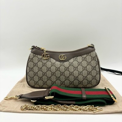 GUCCI Ophidia Small  GG Canvas Shoulder Bag Authentic