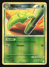 Metapod 46/123 HeartGold & SoulSilver carta Pokemon Holo inversa non comune