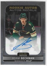 2021-22 OPC PLATINUM ADAM BECKMAN #R-AD ROOKIE AUTOS CARD