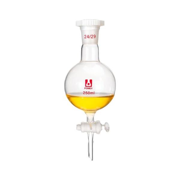 250ml-5000ml Spherical Separating Funnel Borosilicate Glass PTFE Piston