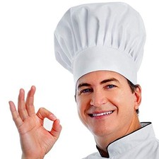 Chef Hat, Adult Premium Adjustable Elastic Baker Kitchen Cooking Chef cap
