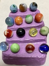 Fifteen mostly old Mixed Marbles, 5/8   r- M/NM