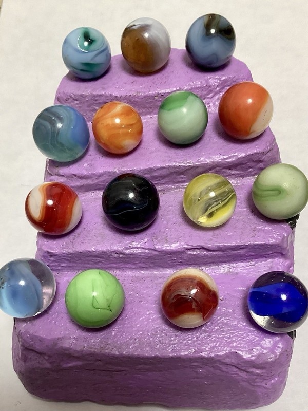 Fifteen mostly old Mixed Marbles, 5/8”(+r-) M/NM