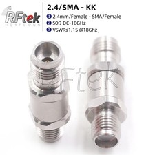 2.4mm Female To SMA Female 18G Precision MicroWave Adapter MMwave Test Connector
