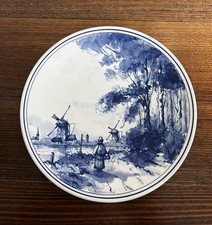 Delft Blue Plate by Delftse Pauw D. 260mm Windmills