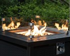 18.5in Square Tempered Glass Fire Pit Wind Guard, Clear, Heat Resistant — photo 3