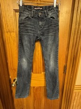 Tommy Hilfiger Boys Revolution Slim Jeans Size 10 Dark Wash Adjustable Waist