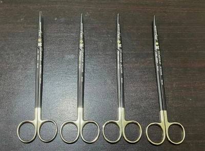 Lot of 5 Aesculap Noir BC263WB 7'' Curved Durotip Supercut Metzenbaum Scissors