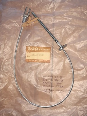 NOS SUZUKI RM 100 125 250 400 1979 - 81 GENUINE OEM REAR BRAKE CABLE 58510-40400