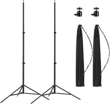 2 Pack Aluminum Light Photography Tripod Stand W/ Case, 7 Feet Portable Photo