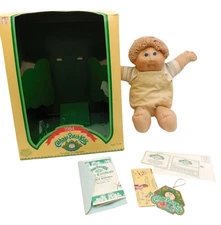 Coleco Cabbage Patch Kids Jerald Marshal Blonde Hair Blue Eyes Boy Doll READ
