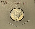 1939 mercury dime bu