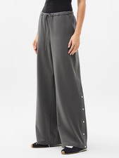 New Athleta M MVP Mid Rise Snap Pant Shadow Grey Medium Regular