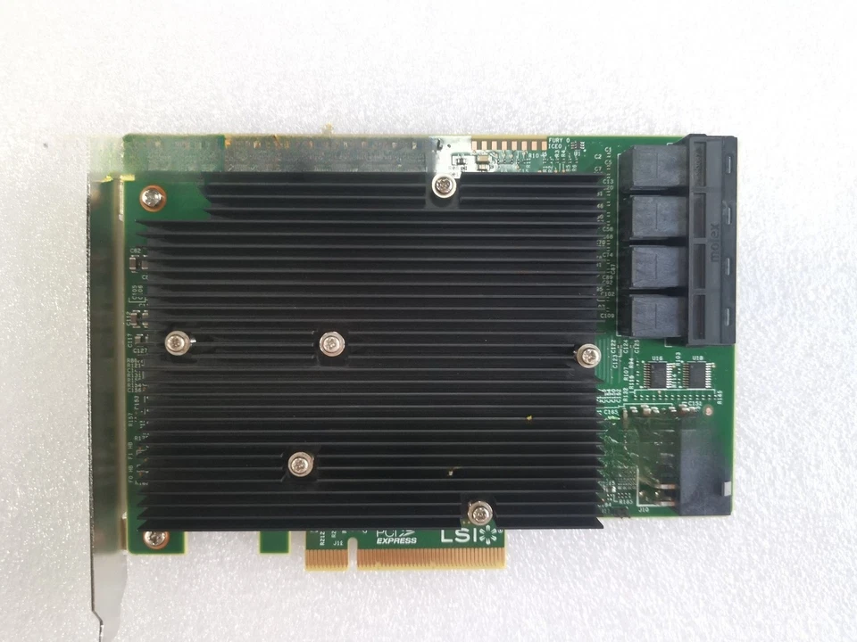 LSI SAS 9300-16I 12GB/S HBA ADAPTER CARD IT Mode 4*SFF-8643 SAS SATA Cable - Image 3 of 4