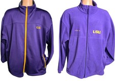 LSU Tigers Jacket Men 2XL Purple Full Zip Lot of 2 Collegiate Columbia Champion
