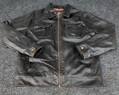 Vtg Arizona Jacket Mens Medium Brown Leather Quilt Lined Cafe Racer Moto Bomber