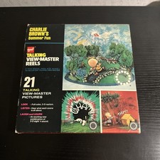 Vintage Talking View Master Charlie Brown 3 Reels GAF 1973 Slip Case Booklet