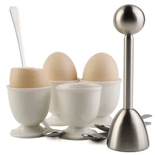 Egg Cracker Topper Set for Soft Hard Boiled Eggs Shell Removal Includes 1 Egg...