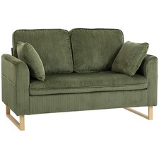 Image of HOMCOM Sofa with with Metal Legs and Spring