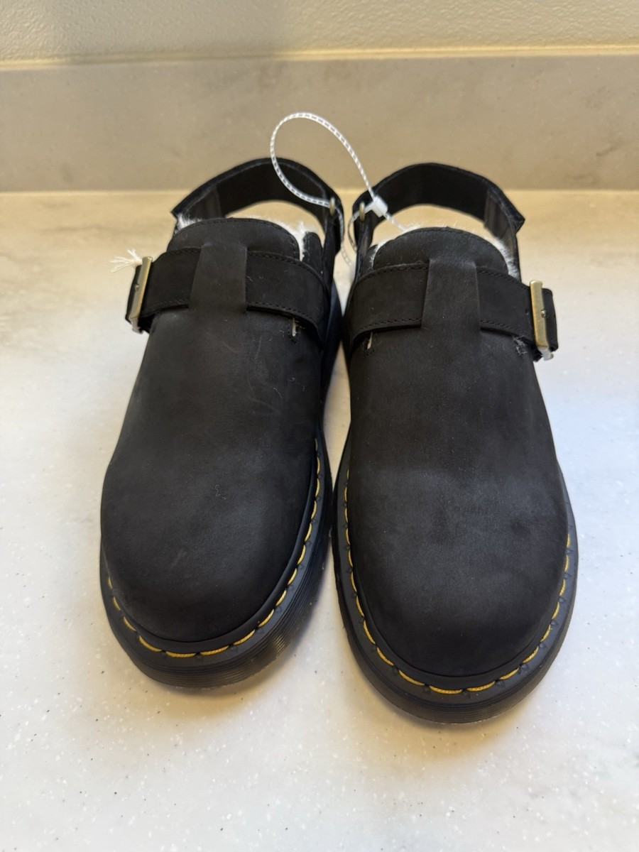 Dr Martens Made in England Jorge Calf Suede Shearling Slingback