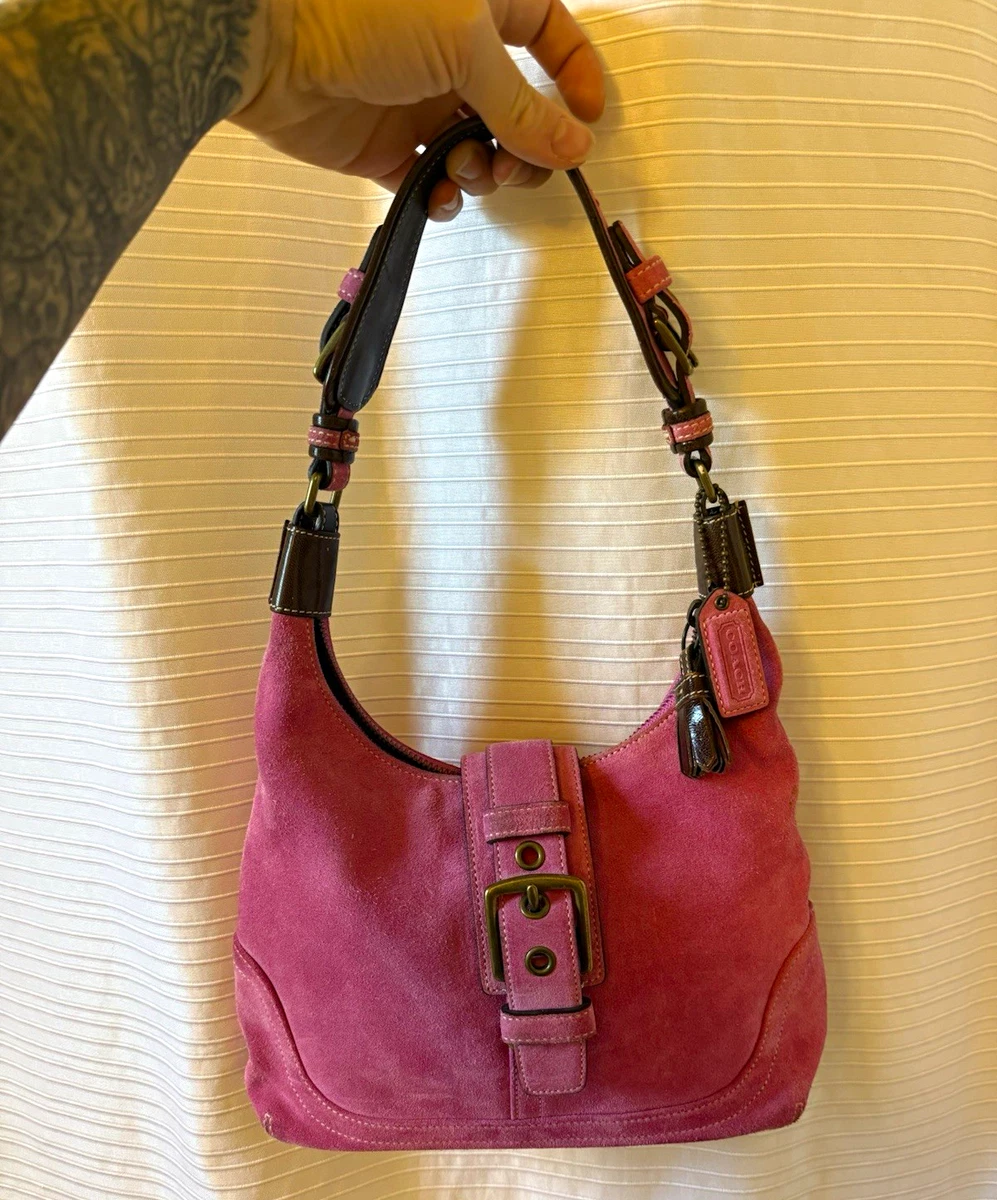 Coach Pink Suede Exterior Bags & Handbags for Women for sale - eBay