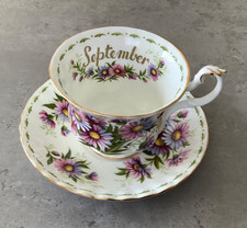 Royal Albert flower of the month September cup and saucer