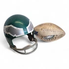 Vintage Philadelphia Eagles 1982 Rawlings Helmet Signed Football Medium USA NFL