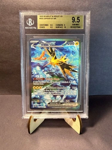 BGS 9.5 Zapdos ex Special Illustration Rare 202/165 MEW EN-151 Pokemon TCG