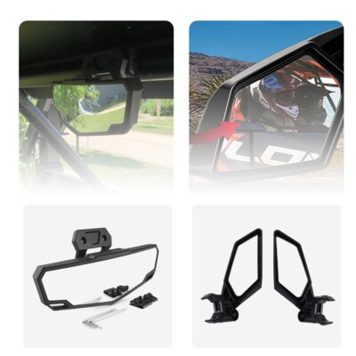 UTV Rear Side & Center View Convex Mirrors For 2020-2026 Polaris RZR PRO XP 2/4