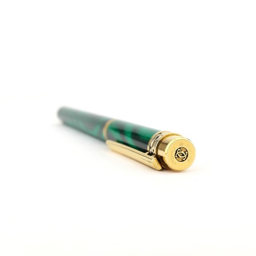 Rare Vintage Must de Cartier Trinity Malachite Lacquer Ballpoint Pen - Bild 10 von 16