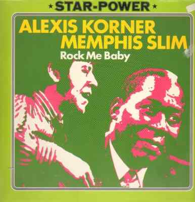 Alexis Korner, Memphis Slim Rock Me Baby NEAR MINT Black & Lion Vinyl LP