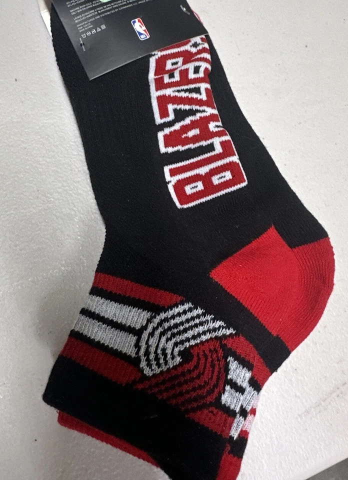 Calcetines de baloncesto para hombre NBA Portland Trailblazers corte cuarto nuevos con etiquetas paquete de 6-12 L Foto 2 de 2