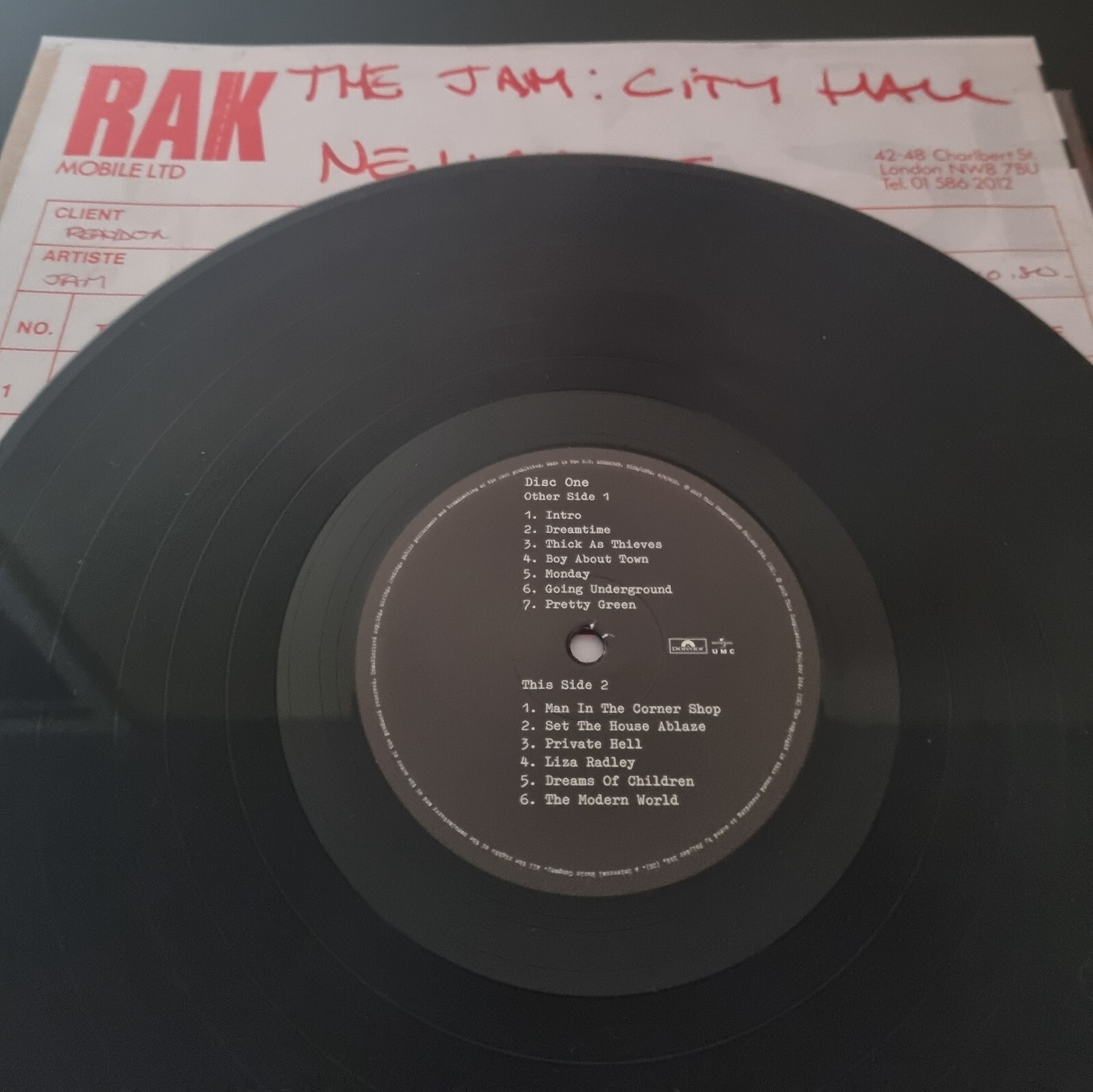 The Jam Live at Newcastle City Hall 1980 2xLP Mod Weller *EXCELLENT