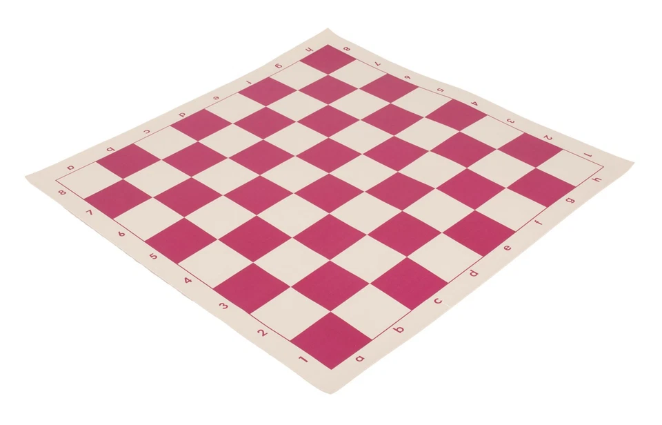 Piezas de ajedrez rosa y azul real y tablero de vinilo rosa de 20" - Juego de ajedrez triple peso Foto 4 de 4