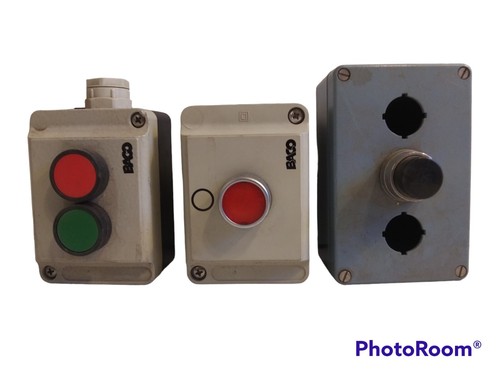 Industrial Switches Baco Pushbutton Wall Switches Lot Of 3