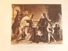 Chefs-D'Oeuvre D'art Print / 1889 -Arrest Of Queen Helene And Her Children 