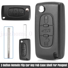 3 Button Remote Flip Key Case Shell For Peugeot 407 307 CC 308 SW 207