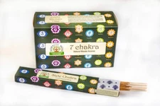  Namaste India Traditional Incense Sticks 7 Chakra box for 12 Packs 15gr