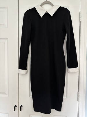 chinese dress ladies White collar dress | Black | Women | KARL LAGERFELD