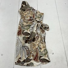 SHEIN VCAY Paisley Print Multicolored One Shoulder Wrap Dress Women’s XS